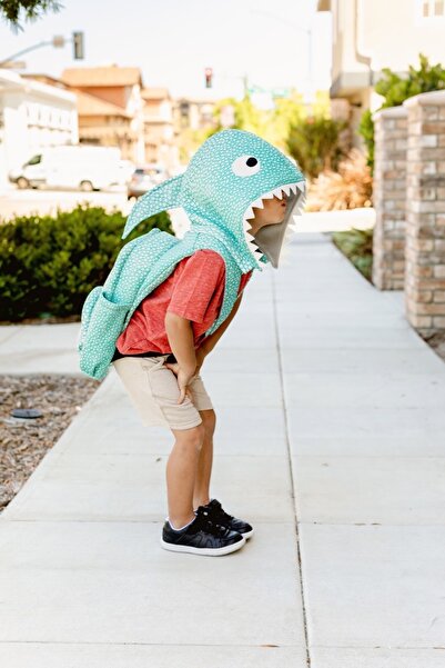 Morikukko Kids Shark Çıkabilir Kapüşonlu Çocuk Sırt Çantası