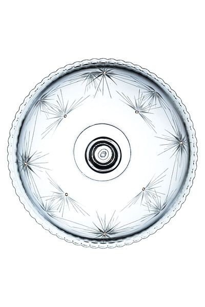 DECOCIA Glass Lid Cake Dish Mira Patterned