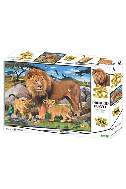 Prime 3D Aslan Ailesi 500 Parça Yetişkin Puzzle 10161