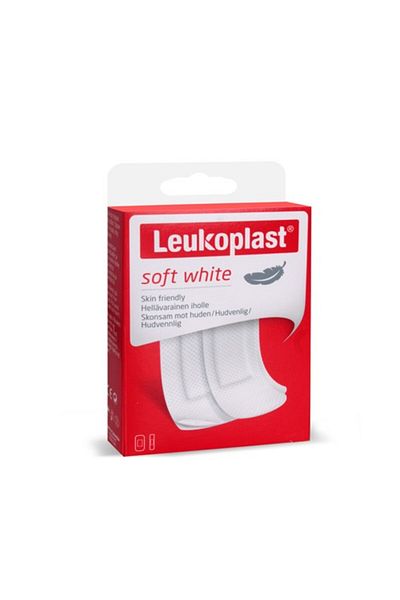 Leukotape Leukoplast Soft White 19mx72 مم (12 قطعة)، 38x72 مم (8 قطع) 20 قطعة إسعافات أولية