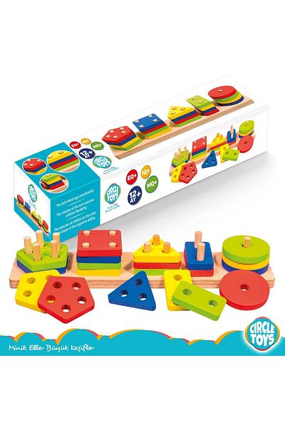 Circle Toys Wooden Geometric Shapes
