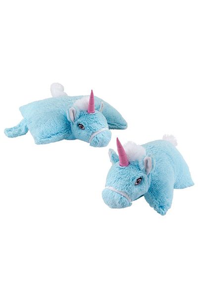 Neco Plush Plush Unicorn Folding Pillow Plush Blue