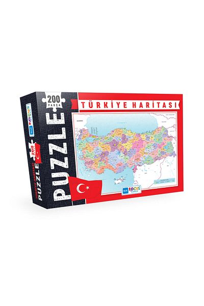 Blue Focus 200 Piece Puzzle - Türkiye Map Boxed Puzzle
