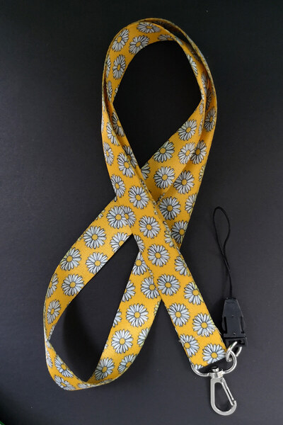 Apptakı Sarı Papatya Boyun Askı İpi Yaka Kartı Boyun Askısı Telefon Askısı - ...