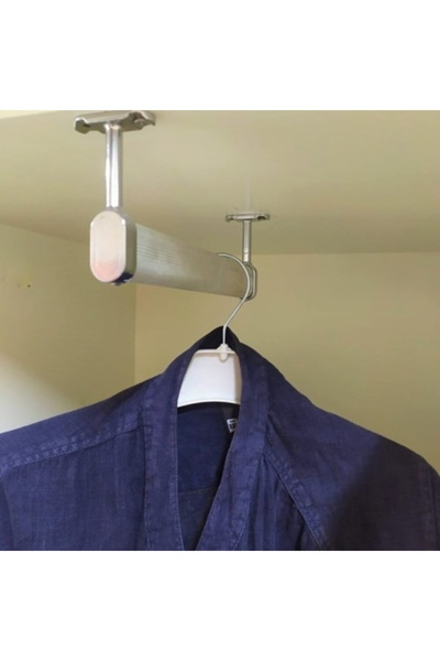 Adilon Dolap Içi 30 Cm Oval Elbise Askı Borusu, Tavan Askı Aparatı Vidaları H...