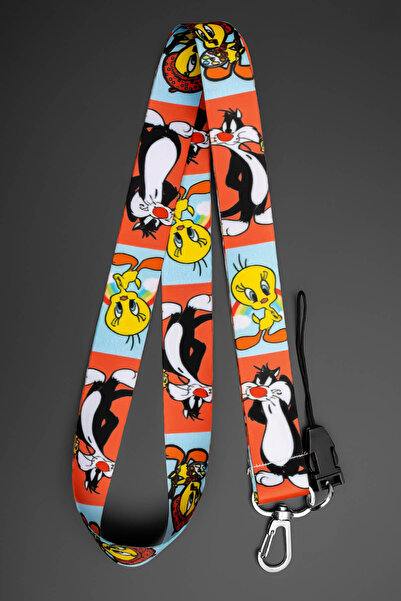 Apptakı Kedi Desenli Boyun Askı İpi Yaka Kartı Boyun Askısı Telefon Askısı - ...