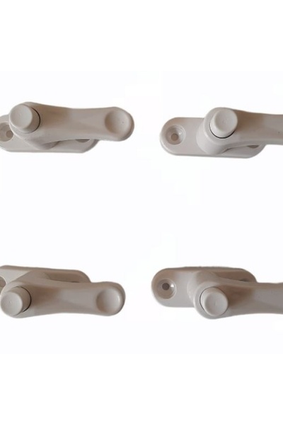 Adilon Pvc Basmalı Kapı-pencere Plastik Emniyet Kilidi Beyaz 4 Adet - Plastik Pimapen Emniyet Mandalı