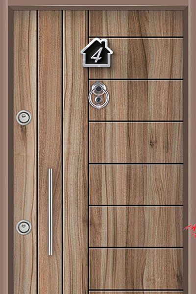 RetroLazer Decorative Mirrored Door Number Plexi Kn009
