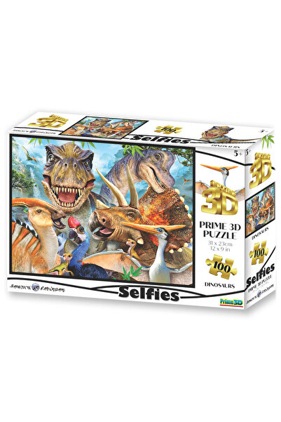 Prime 3D Dinozor Selfie 100 Parça Puzzle 10602