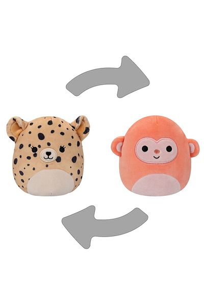 Squishmallows Squishmallows Flip A Mallow Lexie The Cheetah And Elton The Monkey