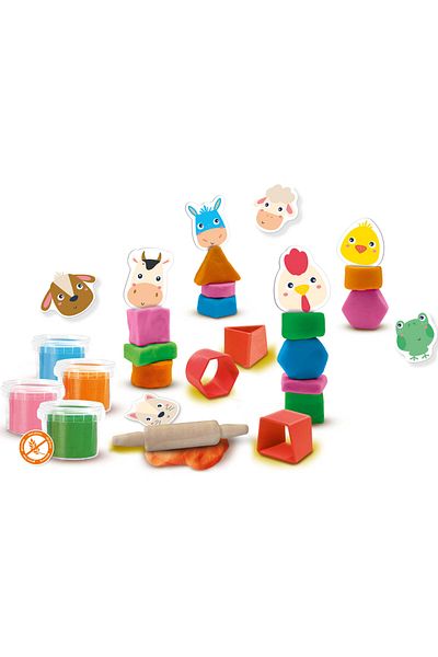 SES Creative Primul Meu - Animale din plastilină stivuibile