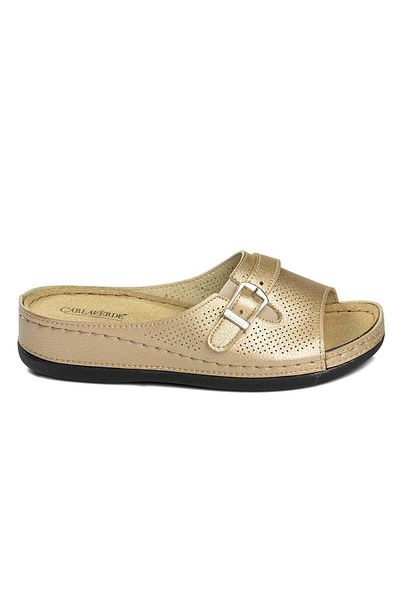Ayzen 36-40 Altın Renk Ortopedik Comfort Terlik