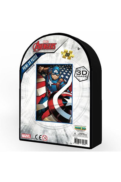 Cubic Fun Prime 3D Captain America 300 Piece Puzzle 35584 - Metal Box
