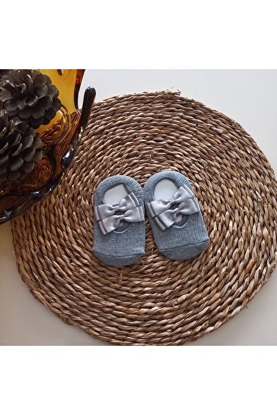 MARS BABY جوارب راقصة الباليه بفيونكة رمادية للفتيات الصغيرات