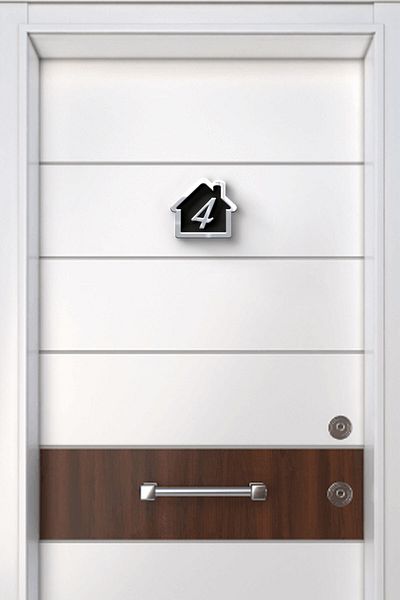 RetroLazer Decorative Mirrored Door Number Plexi Kn009