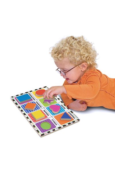 Melissa & Doug Melissa And Doug Wooden Chubby Puzzle - Shapes