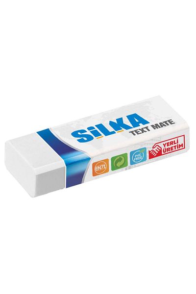 Yerli Silka Sg.2 Text Matel Student Eraser Λευκό (Κουτί 24)