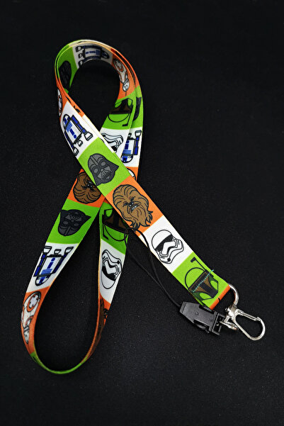 Apptakı Desenli Yaka Kartı Aksesuar Boyun İpi Boyun Aski İpi Telefon Askısı -...