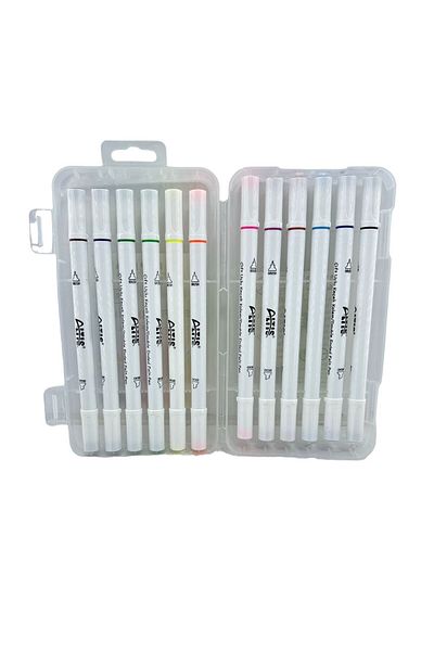 ALTIS Double Tip Felted Pen with Six Boxes 12 Colors