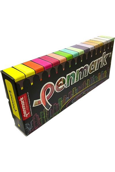 penmark PHOSPHORS 16 PIECES SUPER BOX 4 NEON+4 PASTEL +4 TROPICAL+4 SIMS709692