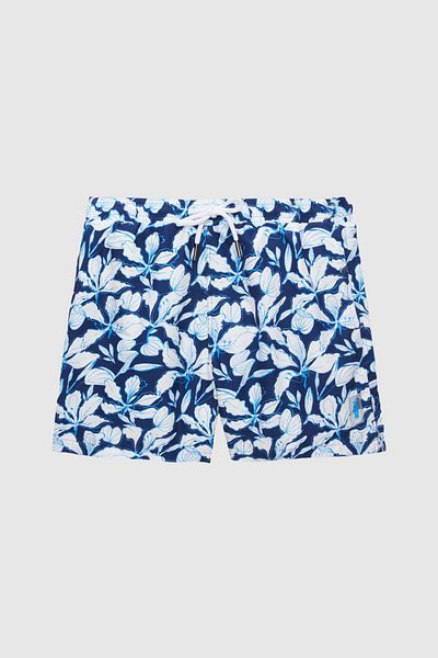 Twn Σορτς μαγιό με κανονική εφαρμογή Navy Blue printed
