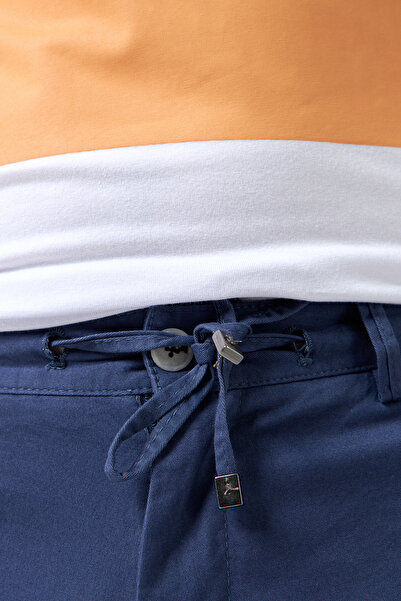 D'S Damat Ds Damat Slim Fit Indigo Plain Shorts