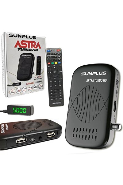 sunplus Astra Turbo Çanaksız Çanaklı Wi-fi Full Hd Sinema Paketili Uydu Alıcısı