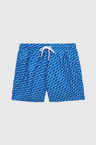 Twn Costum de baie cu pantaloni scurți cu imprimeu albastru