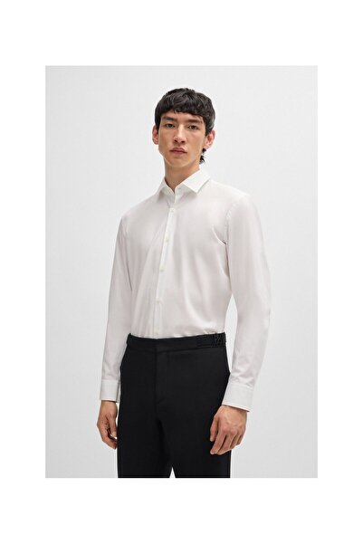 HUGO Kolay Ütülenen Pamuklu Poplinden Dar Kesim Gömlek