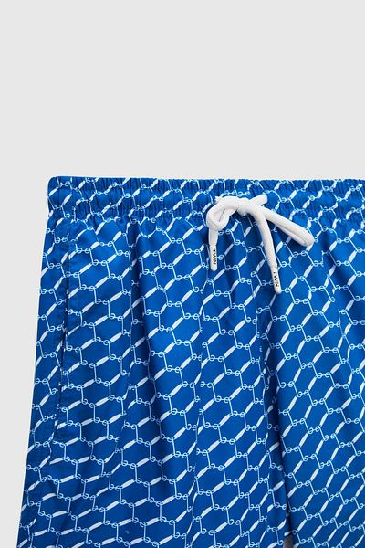 Twn Costum de baie cu pantaloni scurți cu imprimeu albastru