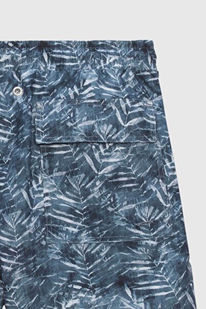 D'S Damat Ds Damat Regular Fit Gri Baskılı Şort Mayo