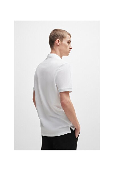 HUGO Polo T-Shirt Cotton Pique Red Logo Slim Fit