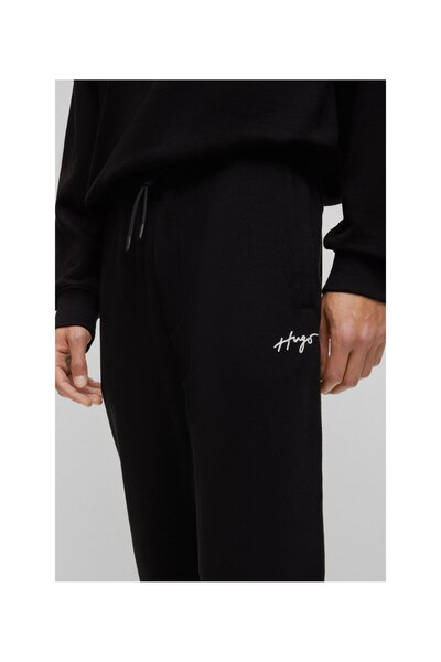 HUGO El Yazısı Logolu Rahat Kesim Pamuk Eşofman Altı