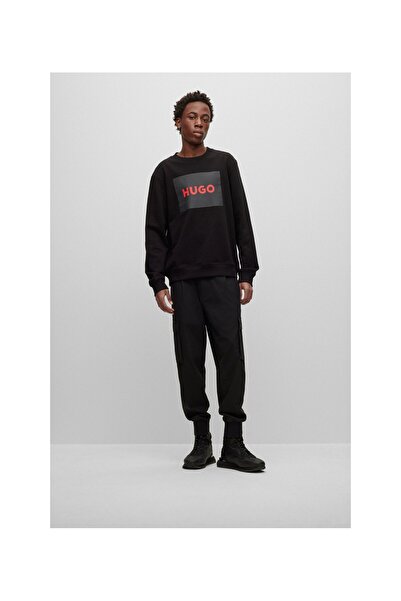 HUGO Kırmızı Logo Baskılı Pamuklu Havlu Kazak