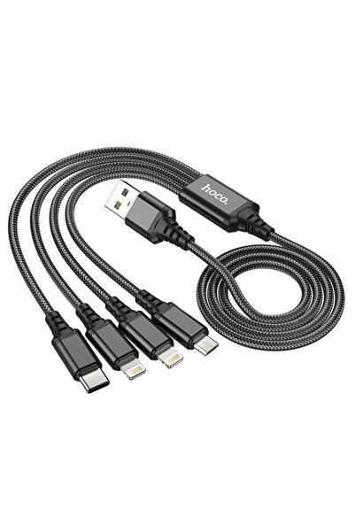 Genel Markalar X76 4in1 Type-c Iphone Lightning Micro Usb 2a Şarj Kablosu