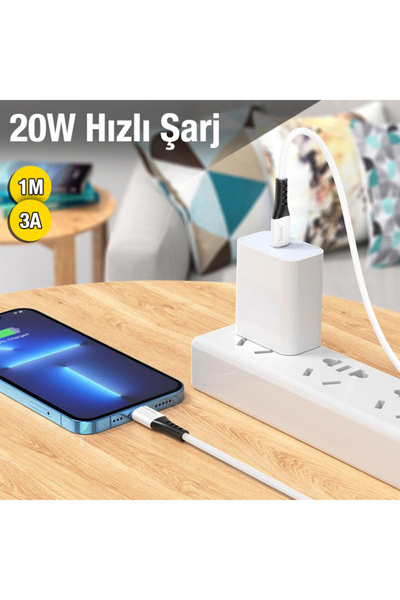 Genel Markalar X82 20W Type-C to Lightning iPhone Hızlı Şarj Kablosu Data Kablosu-(1903 - CKPG5034-9378