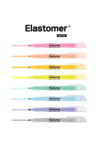 Lineplus Elastomer Highlighter Pastel Colors 8 Pack