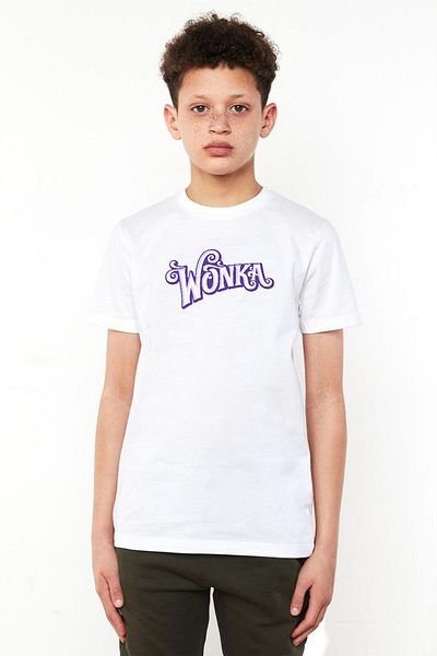 Tshirthane Λογότυπο Willy Wonka Λευκό παιδικό μπλουζάκι ποδηλάτου