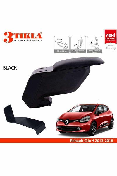 3 Tıkla Renault Megane 3 Black Armrest with No-Punching Steel Legs