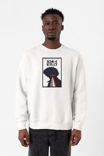 Tshirthane Σε δούμε στο διάστημα Cowboys Μινιμαλιστική αφίσα Anime Λευκή ανδρική φούτερ 2ip
