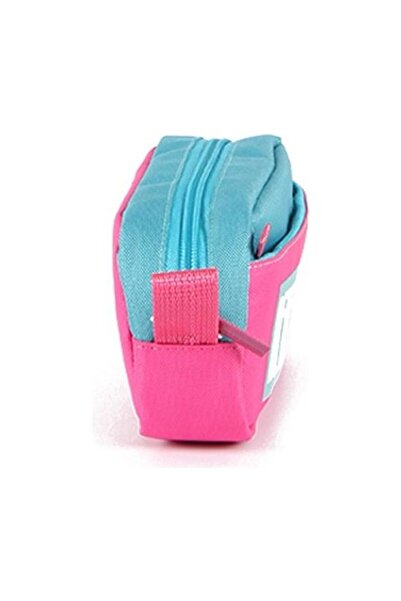 Benetton United Colors of Benetton Çift Bölmeli Mavi Pembe Kalem Çantası 03795