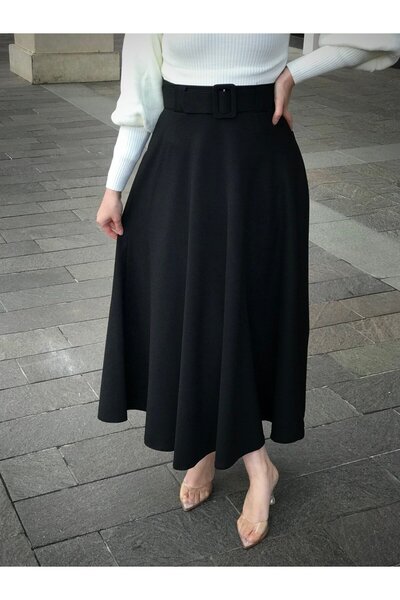 KaSheHa A-line Skirt Black