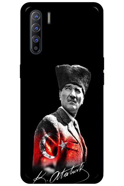 Zebana حافظة متوافقة مع هاتف اوبو رينو 3 بتصميم مصطفى كمال أتاتورك V2 حافظة س...