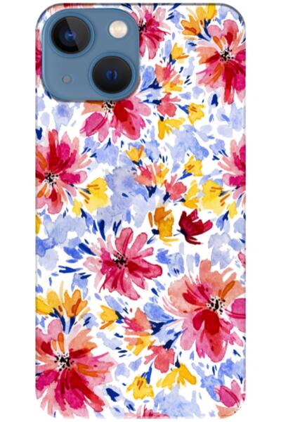 Zebana حافظة سيليكون متوافقة مع هاتف Apple iPhone 13 Mini Spring Flowers 7 (م...