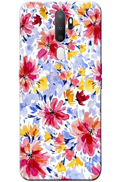 Zebana حافظة متوافقة مع هاتف اوبو A5 2020 حافظة سيليكون زهور الربيع 7 ( مطبوع )