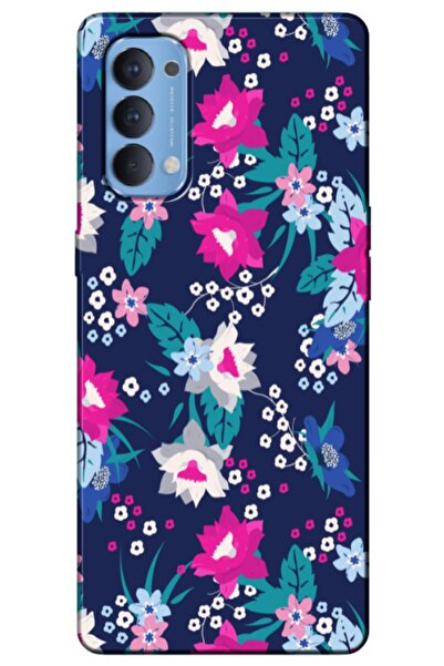 Zebana حافظة متوافقة مع هاتف اوبو رينو 4، حافظة سيليكون بتصميم زهور الربيع 3 ...