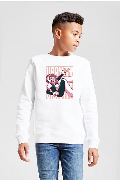 Tshirthane Φούτερ My Hero Academi Uravity Minimal White Παιδικό 2ip