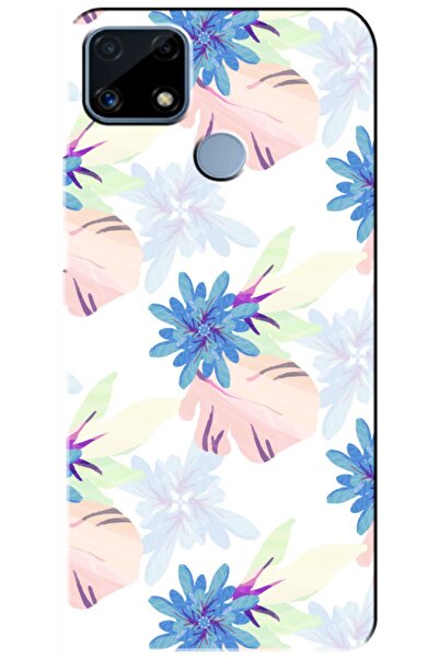 Zebana حافظة متوافقة مع هاتف Realme C25 من السيليكون بتصميم زهور الربيع 6 ( م...