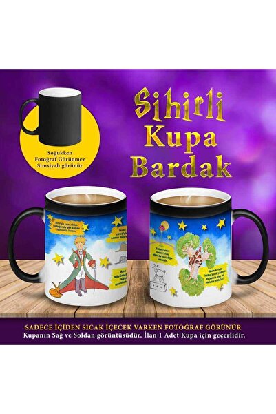 Genel Markalar Küçük Prens Sözlü Sihirli Hediyelik Kupa Bardak-Skücük-prens
