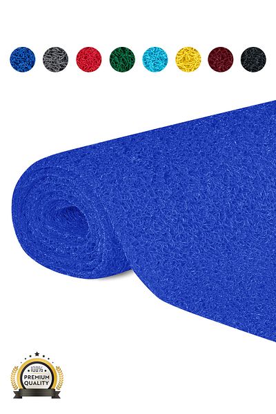 edukkanim Non-Slip Blue Complex Mat Width: 100cm